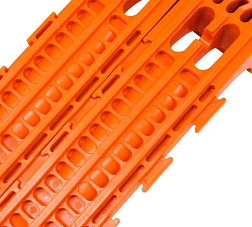 Vista 9 de Mytee Products Patines de neumáticos entrelazados para camión de grúa, camión de auxilio, transportador de vuelco, color naranja (juego de 4 piezas)