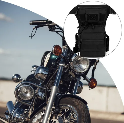 Vista 7 de kingsea Bolsa táctica de pierna caída, impermeable, bolsa táctica para muslos, bolsa multifuncional para mujeres y hombres, bicicleta, motocicleta