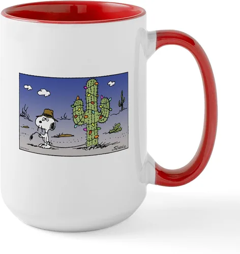 Vista 11 de CafePress Cactus Lights - Taza grande de cerámica (15.0 fl oz)