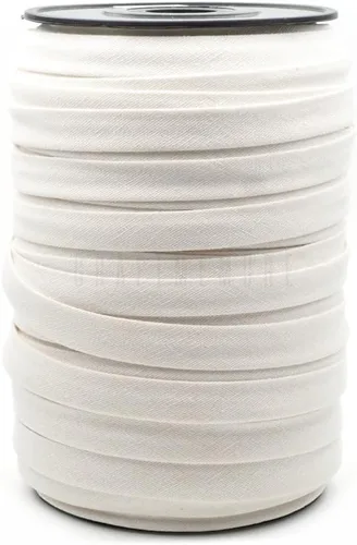 Vista 8 de CRAFTMEMORE Cinta al bies de doble pliegue de 1/2 pulgada, de lino y algodón, hecha en Japón, cinta de encuadernación para costura, dobladillo Negro