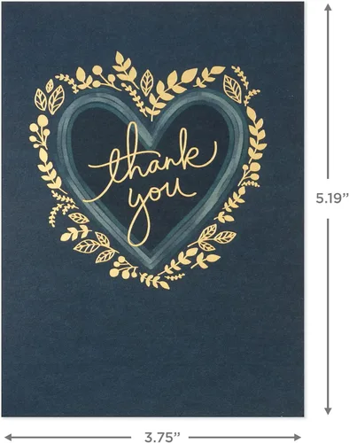 Vista 3 de Hallmark Tarjetas de agradecimiento a granel, paquete surtido de 48 (corazones y flores de aluminio)