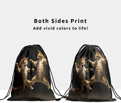Vista 220 de Bolsa de agarre de gimnasia de piel de animal, bolsa de gimnasia con cordón ajustable, bolsa de cuerda para fauna silvestre, Mariposas Galaxy