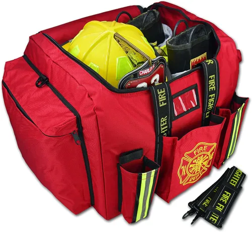 Vista 2 de Lightning X Premium Firefighter Fireman XL Step Turnout Fire Bunker Duty Gear BagShoulder Correa delantera