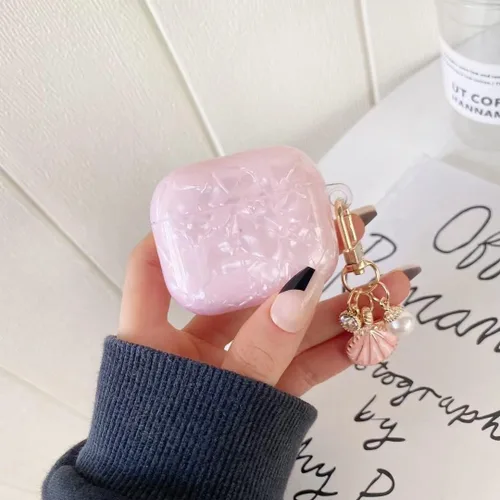 Vista 3 de Dream Luxury Airpod 3 - Funda protectora con llavero de perla para niñas, adolescentes y mujeres (rosa)