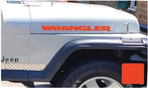 Vista 4 de Wrangler - Calcomanía para capó para Jeep Wrangler YJ (1986-1995) [rosa bebé] SJ4T7