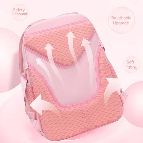 Vista 4 de KEBEIXUAN Mochilas para niñas con bonito colgante Kawaii School Bag, A-Rosa, Lindo