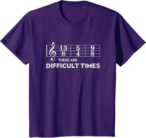 Vista 66 de Musician - Camiseta con texto en inglés "These are Difficult Times", talla S