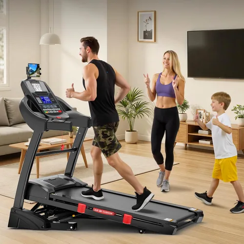 Vista 9 de Cinta de correr plegable de 400 libras de capacidad con ventilador, cinta