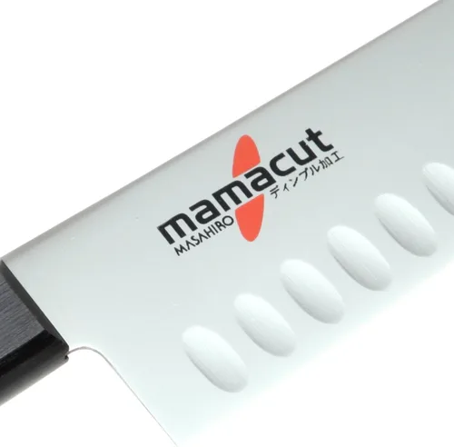 Vista 2 de Masahiro 24409 Cuchillo de acero inoxidable para el hogar, corte de mamá, hoyuelo, pequeño cuchillo Santoku