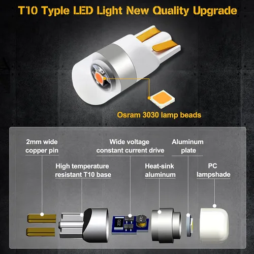Vista 3 de NTHREEAUTO Lentes de Luces de Guardabarros Cromados Delanteros y Traseros, Puntas de Guardabarros, Protectores de Salpicaduras con Bombillas LED