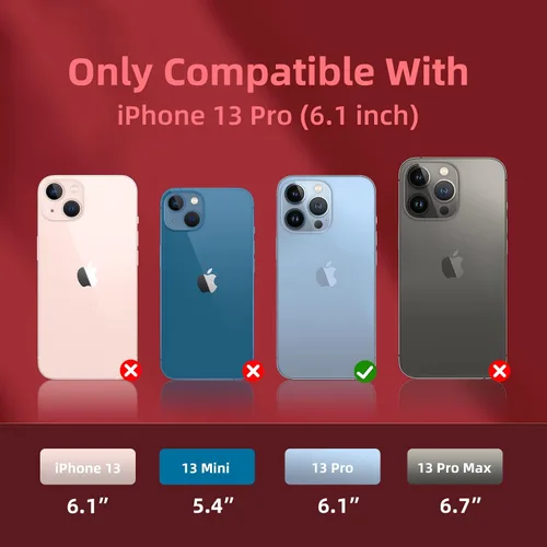 Vista 2 de Funda de silicona líquida compatible con iPhone 13 Pro, color rojo [Protección contra caídas] [Resistente a los arañazos, a prueba de golpes]
