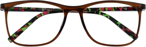Vista 6 de OPULIZE ARC - Lentes de lectura grandes para mujeres y hombres, marco rectangular resistente a los arañazos con bisagras de resorte, color negro