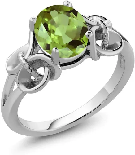Vista 8 de Gem Stone King Anillo de compromiso ovalado con piedra natal para mujer, plata de ley 925, ovalado de 0.354 x 0.276 in, anillo de compromiso