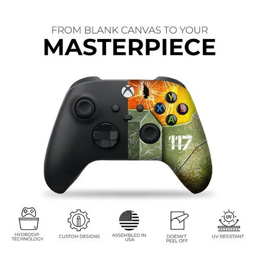 Vista 6 de DreamController Hallo Mastter Cheif X-box Controller Wireless compatible with X-box One/Series X/S Proudly Customized in USA I Permanent HYDRODIP