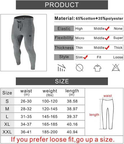 Vista 7 de Brokig - Pantalones deportivos con cremallera para hombre, pantalones casuales para entrenamiento y gimnasia, cómodos pantalones de chándal