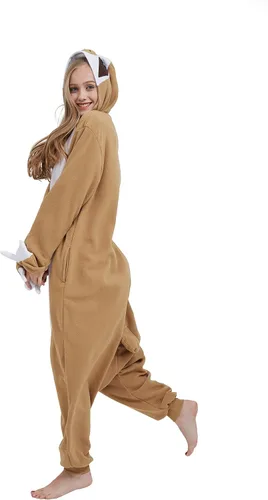 Vista 4 de Pijama unisex para adultos disfraz de animal de una pieza para Halloween cosplay Navidad