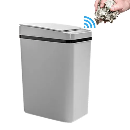 Vista 8 de Cubo de basura con sensor – Cubo de basura activado por sensor de 12 litros con tapa Cubo de basura inteligente con sensor de movimiento