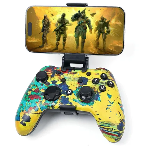 Vista 9 de Wzuicov Multi-Platform Game Controller with RGB & Dual-Mode Bluetooth & Wired Connection, Wireless Gamepad for Switch/Switch 2/iOS/Android/PC/TV