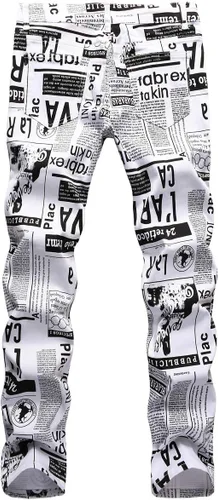 Vista 2 de Jeans ajustados para hombre, pantalones de mezclilla elásticos rasgados