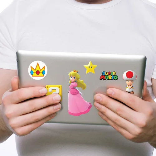 Vista 4 de Controller Gear Officially Licensed Super Mario - Character Tech Decal Pack - Peach's Kingdom - Nintendo Wii GameCube