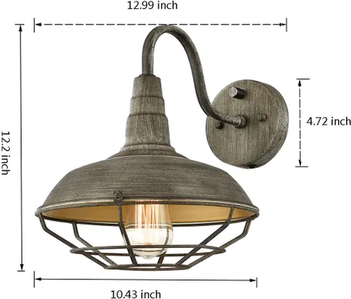 Vista 6 de HOLKIRT Aplique de pared con cable de enchufe e interruptor de apagado, apliques de pared retro de cuello de cisne para mesita de noche de dormitorio