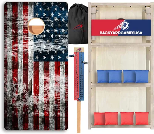 Vista 48 de CornholeGamesUSA Pro - Juego de tablas de Cornhole Fabricado en Estados Unidos Abedul báltico 3/4 Sin rebote Patas triples gruesas Dos 1