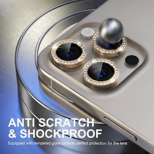 Vista 259 de Choiche Compatible para iPhone 16 Pro/iPhone 16 Pro Max Protector de Lente de Cámara, Vidrio Templado 9H Protector de Pantalla de Cubierta de Cámara