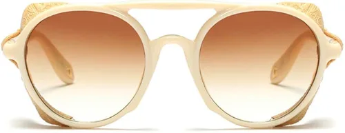 Vista 2 de Freckles Mark Side Shield - Gafas de sol vintage retro steampunk clásicas redondas