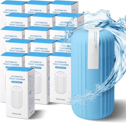 Vista 12 de Fresh & Fresh Limpiadores automáticos para inodoros (verde bosque) – 1 botella (hasta 2500 descargas/botella), limpiador de inodoro comercial