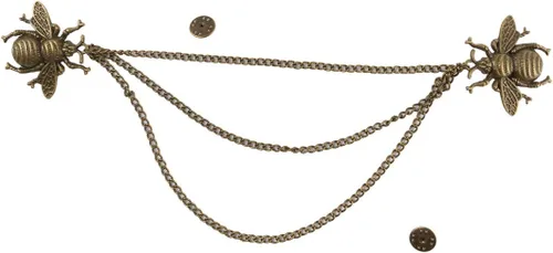 Vista 3 de Collar cadena camisa clip solapa Pin accesorio de traje