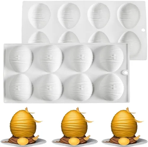 Vista 20 de mostsom Molde de silicona geométrico cuadrado para magdalenas, moldes de silicona antiadherentes para hornear pasteles de muffin, magdalenas