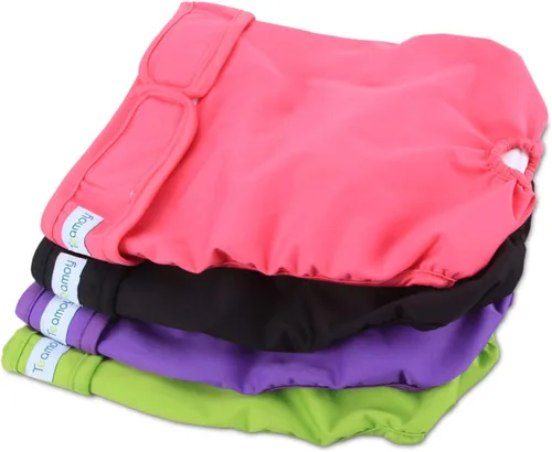 Vista 15 de Teamoy 4 piezas de pañales lavables para perras, fundas reutilizables para pañales de perras, superabsorbentes y cómodas, XS