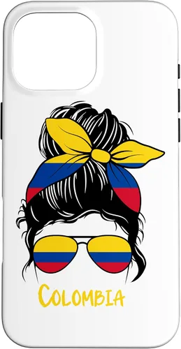 Vista 19 de Colombian Girl Bandana Glasses Flag Colors Latina Pride Case for iPhone 17