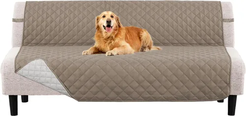 Vista 20 de PrinceDeco Funda de sofá para perros, lavable y reversible, apta para mascotas, resistente al agua, protector de muebles con correas elásticas