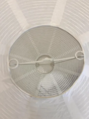 Vista 6 de Pantallas de linterna de papel (19.69 pulgadas), pantalla de papel oblato colgante, linterna china grande blanca, pantalla de iluminación colgante
