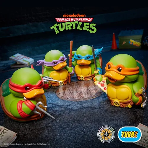 Vista 6 de TUBBZ First Edition Leonardo Figura coleccionable de pato de goma de vinilo – Producto oficial de las Tortugas Ninja Mutantes Adolescentes – TV