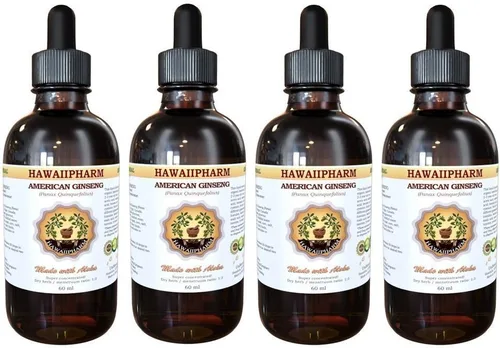 Vista 7 de Extracto líquido de ginseng americano, tintura de raíz seca de ginseng (Panax Quinquefolius) 4 onzas