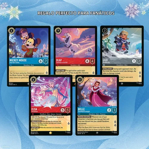 Vista 5 de Ravensburger Disney Lorcana TCG: Caja de visualización de paquetes de refuerzo de Winterspell - 24 paquetes con 12 cartas de intercambio cada uno