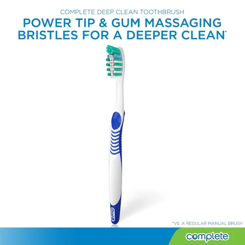 Vista 3 de Oral-B Complete Deep Clean - Cepillo de dientes de cerdas suaves, 1 unidad (paquete de 6)