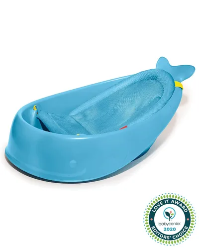 Vista 12 de Skip Hop Bañera para bebé, bañera inteligente de 3 etapas, Moby, azul (paquete de 2)