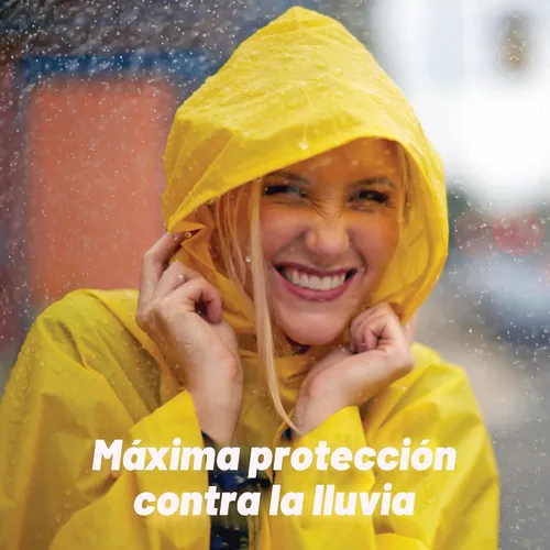 Vista 5 de Totes Adult Packable Lightweight Hooded Rain Poncho Transparente
