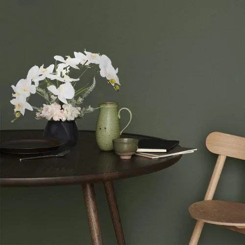 Vista 6 de LESING Artificial Potted Orchid Flower for Table Centerpieces,Real Touch White Fake Orchid Flowers in Vase for Home Decoration (Style 2,Black Vase)