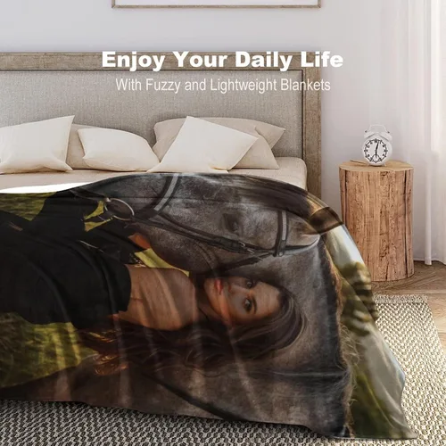 Vista 3 de D-Story Manta personalizada con fotos, manta de fotos personalizada con cualquier texto, manta de forro polar personalizada para cama, sofá