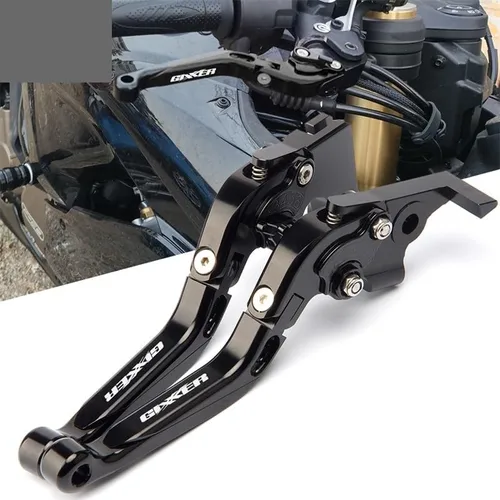 Vista 2 de F - Palancas de embrague de freno plegables ajustables y extensibles para motocicleta Suzuki GIXXER 250 SF 250SF 150 125 2020-2023 Y (color negro)
