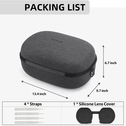Vista 7 de KALAUTO Funda para PSVR 2, resistente a los golpes compatible con PS VR 2, con protector de lente, correas de velcro para accesorios PSVR 2