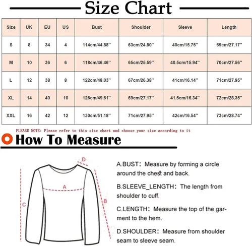 Vista 4 de Women Casual Long Sleeve Cotton Solid Loose Pockets T Shirt Blouses Tops Plus Size Womens Shirts 6X