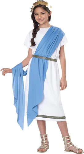 Vista 3 de Disfraz griego Toga para niños, Blanco