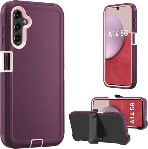 Vista 12 de Funda para Samsung Galaxy A14 5G, A14 5G resistente, [protección de grado militar] [a prueba de golpes] [a prueba de caídas] [a prueba de polvo]
