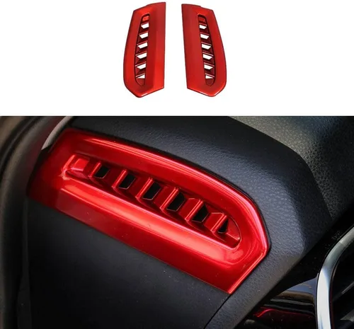 Vista 9 de Panel de control de la manija de cambio, 1 unidad, decoración interior del automóvil, accesorios para interiores de automóviles, accesorios para Rojo