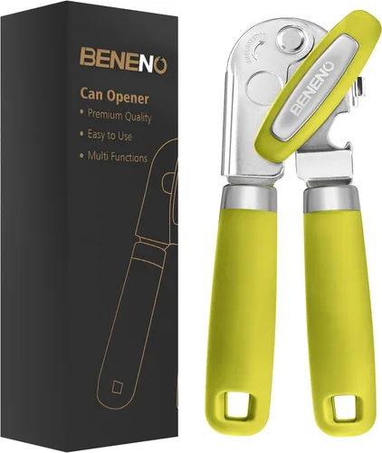 Vista 19 de Beneno Abrelatas Manual de Servicio Pesado con Imán, Hoja de Acero al Carbono Afilada Duradera con Corte Suave, Perilla Grande que Ahorra Esfuerzo